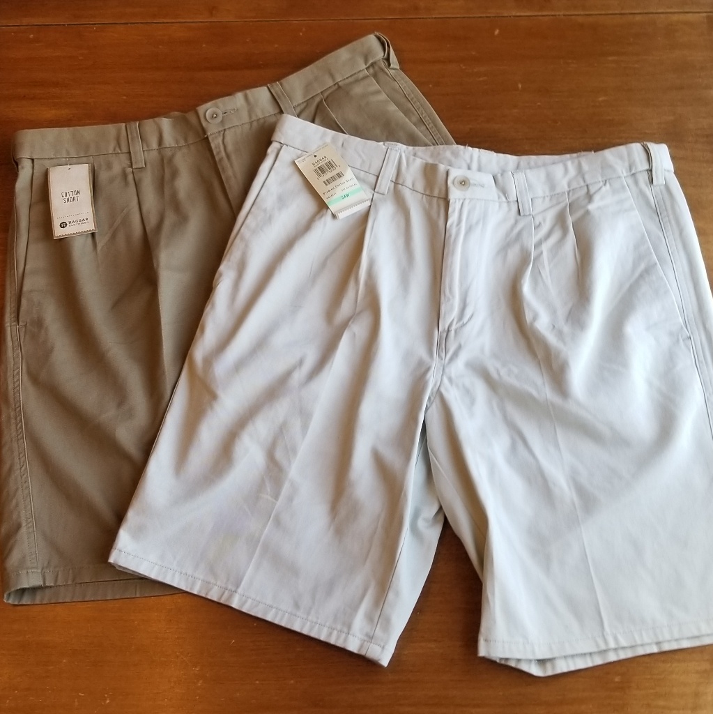 Haggar Bundle Of 2 Pleated Cotton Shorts